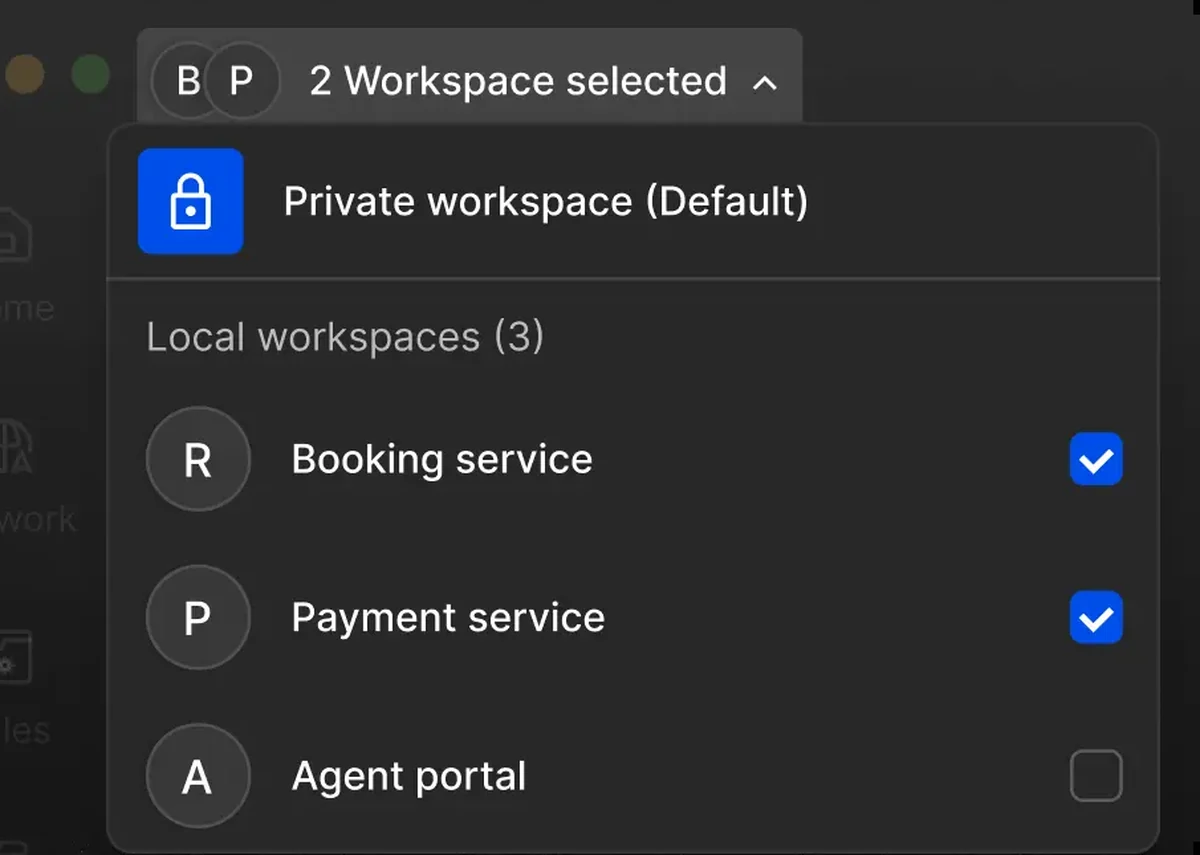 Creating a local project and choosing its folder in the Requestly API Client
