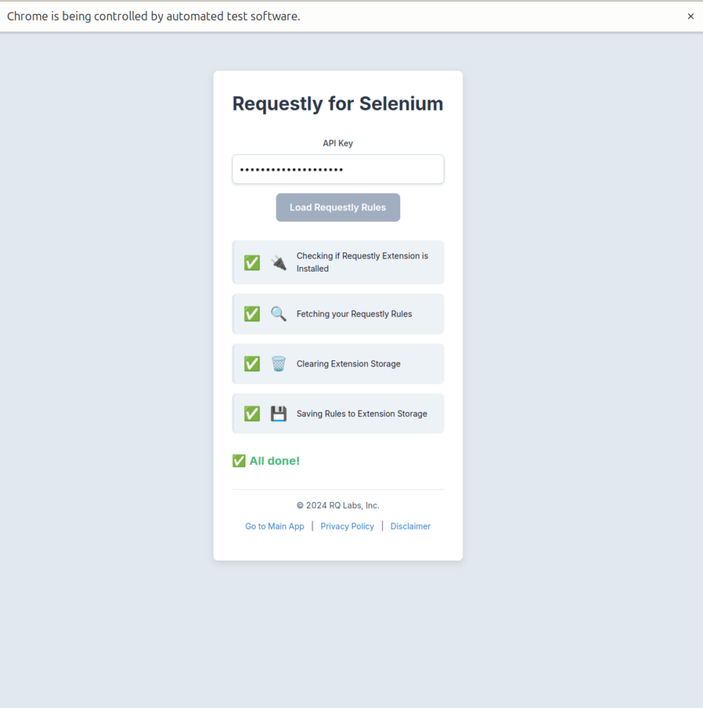 requestly rule importer - selenium automation testing