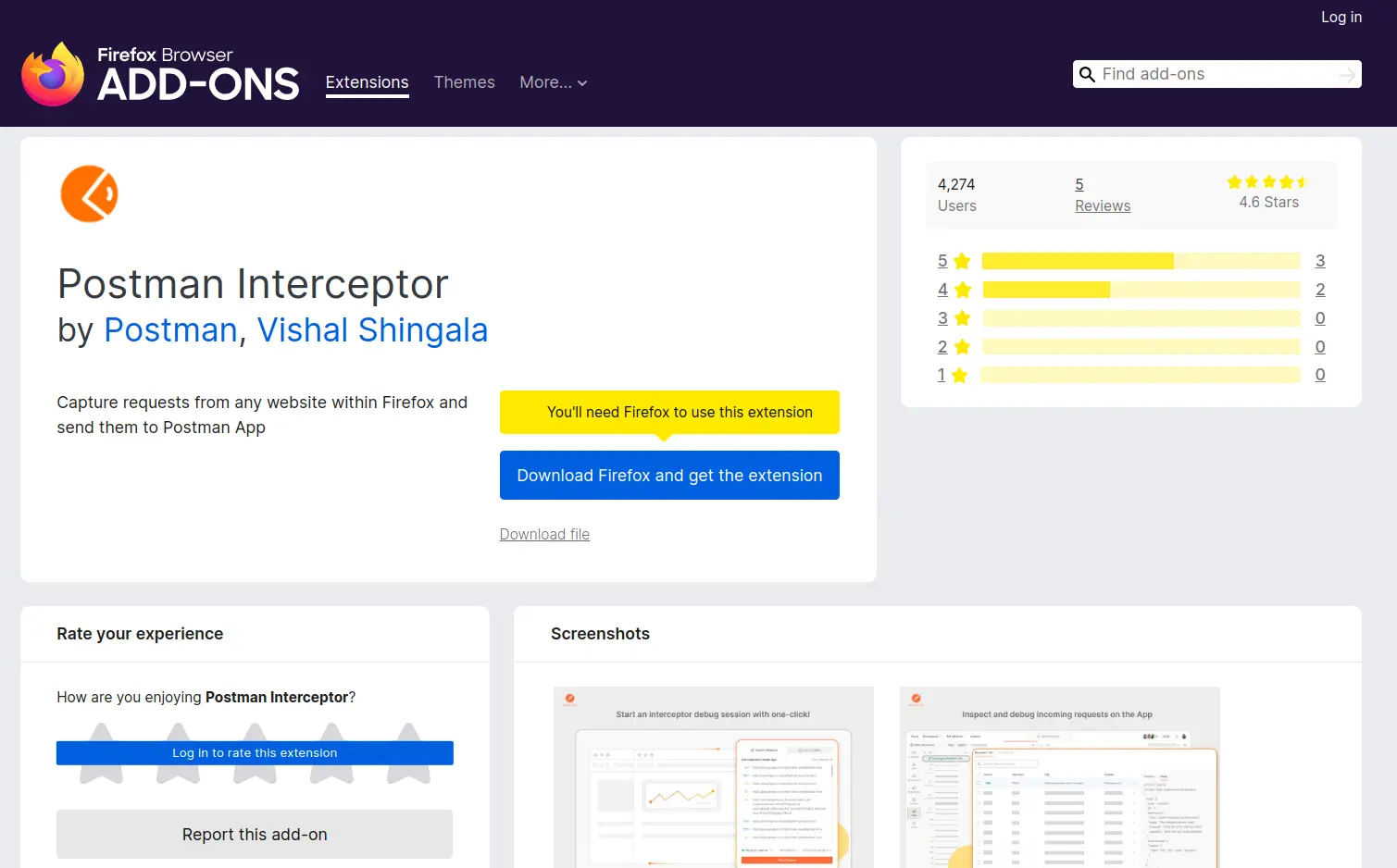 Postman Interceptor for HTTP Request Interception