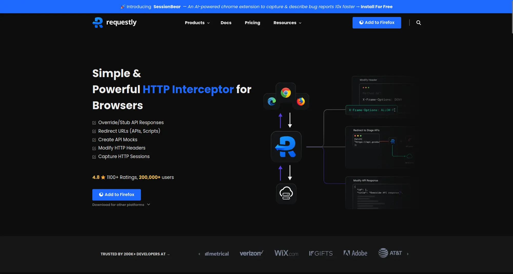 requestly for HTTP Request Interception