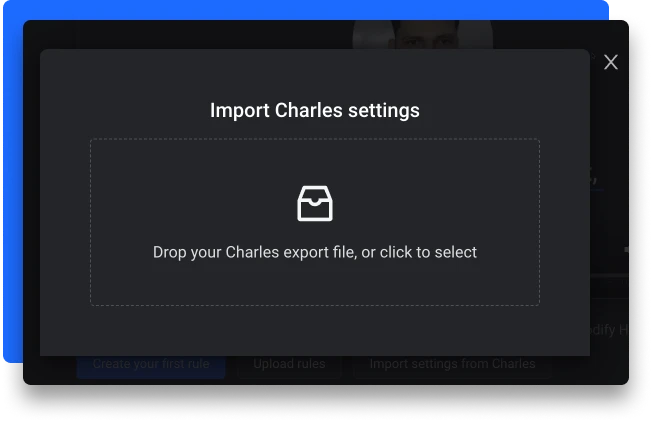 Import charles settings