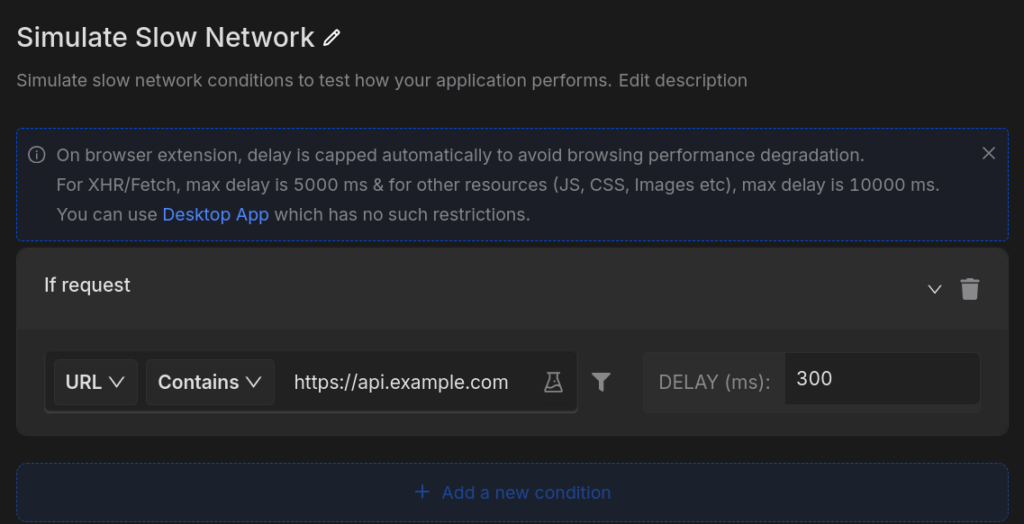 delay-rule-simulate-slow-network