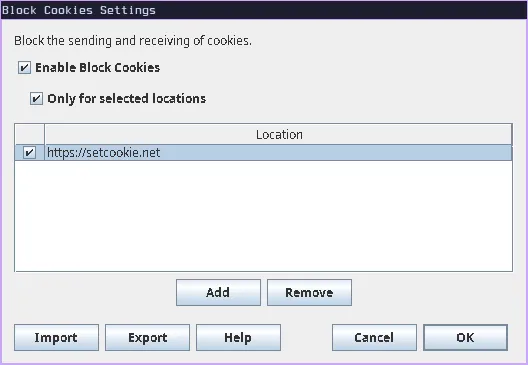 Block Cookies Settings after location setup