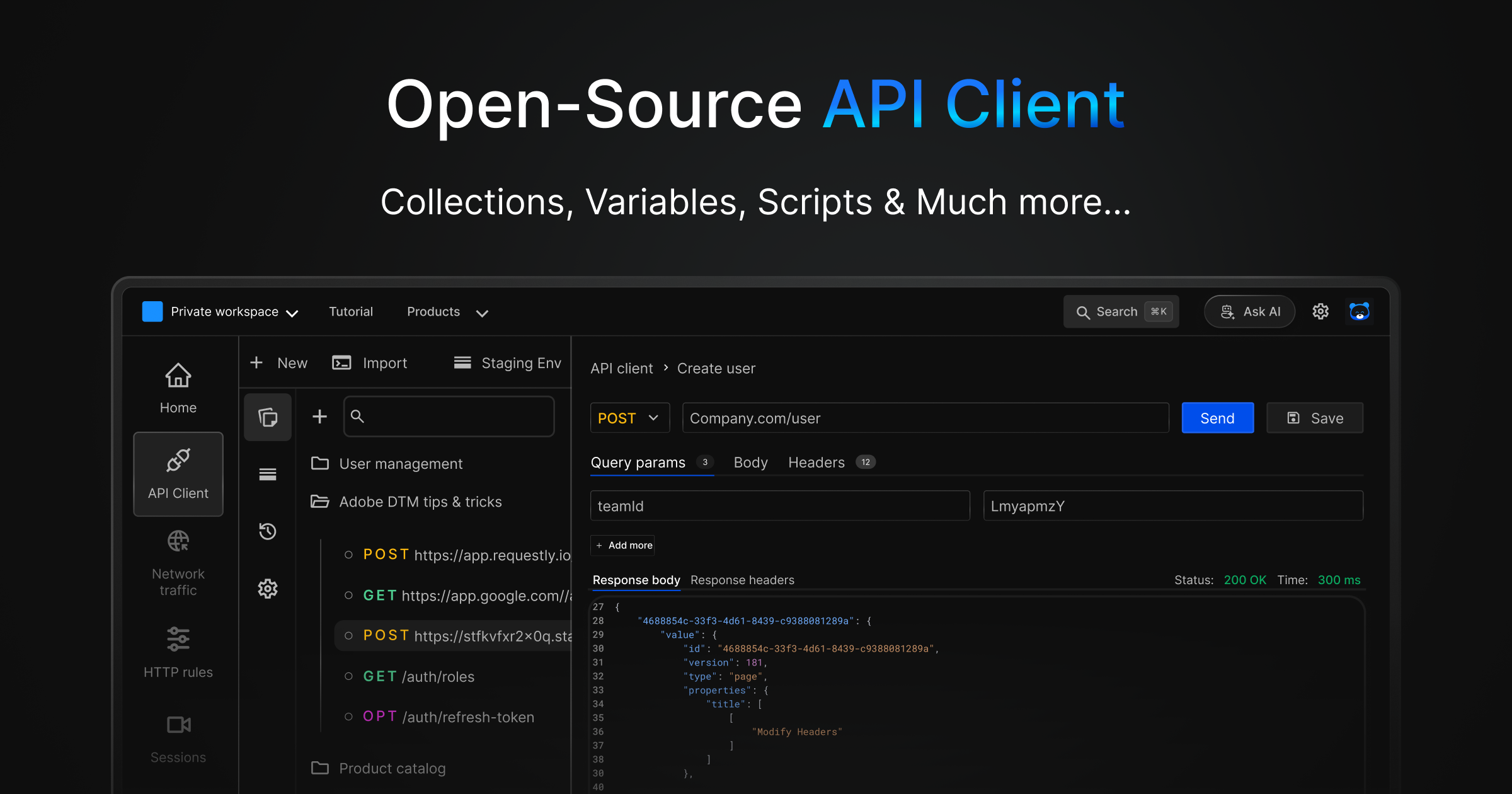 API Client : Open-source Tool for API Testing & Debugging