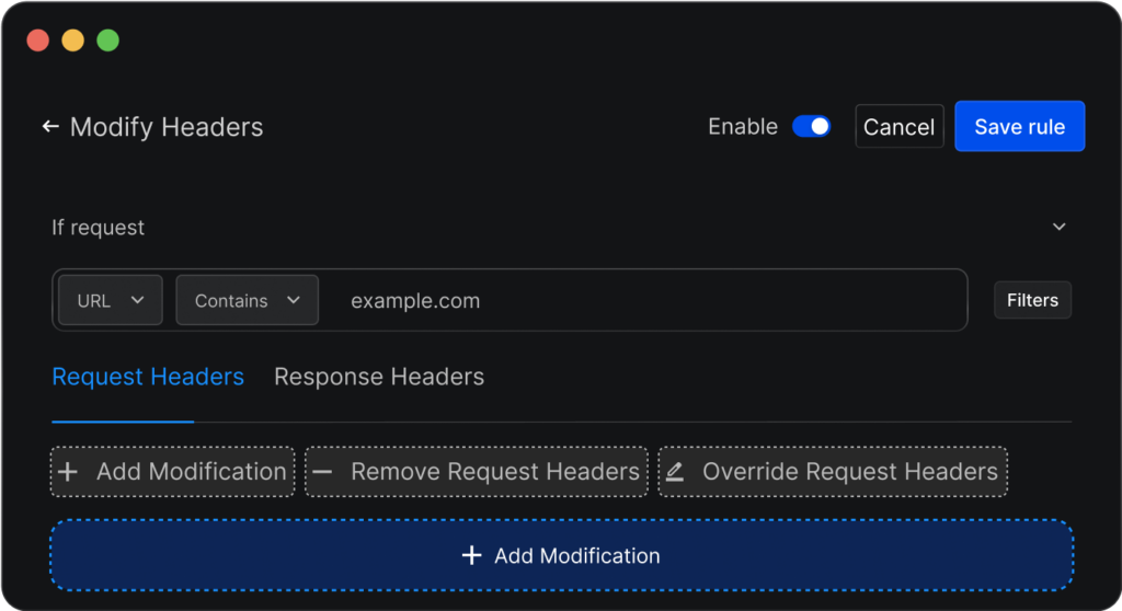 modify http headers for free