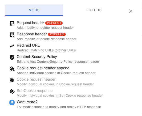 Modify Headers