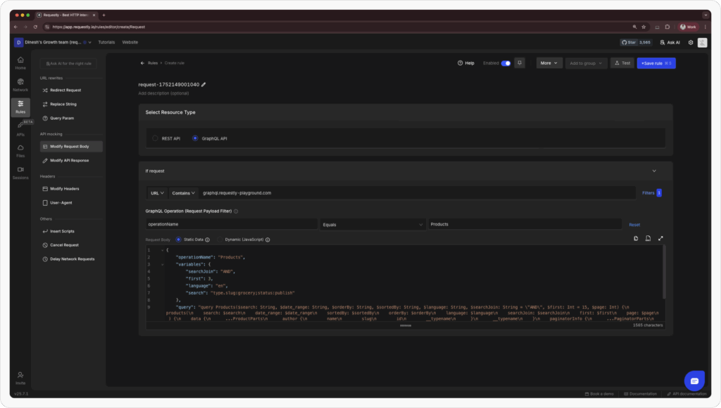 Modify Request Body for targeted Request