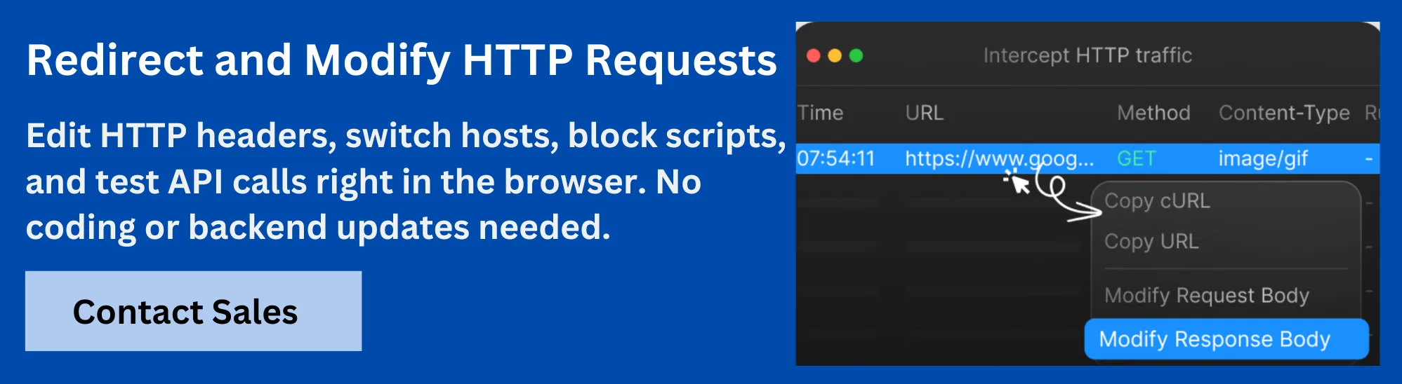 HTTP Interceptor Banner