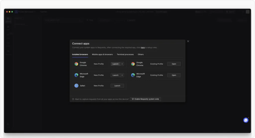 Connect Apps - Requestly API Client