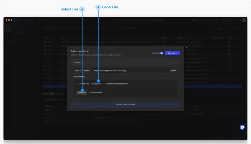 Select File - Requestly API Client