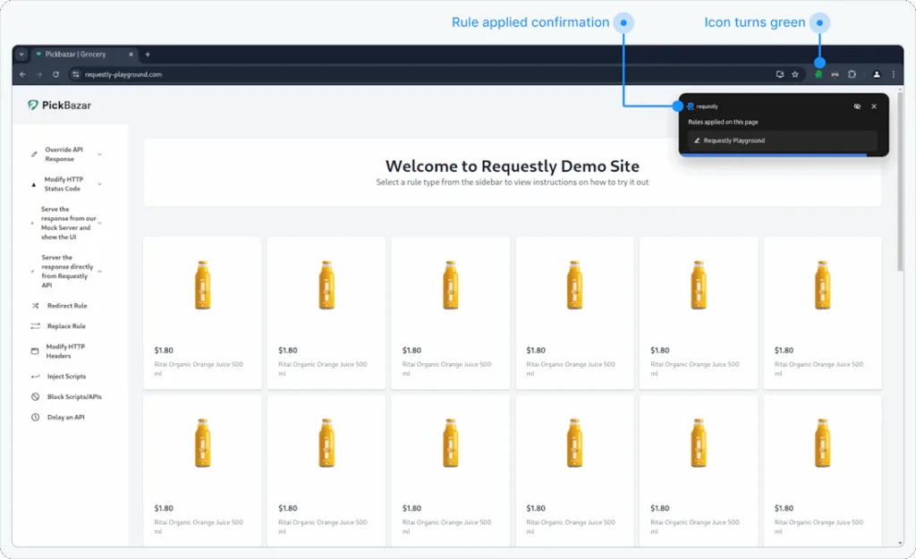 Test Map Local Rule - Requestly API Client