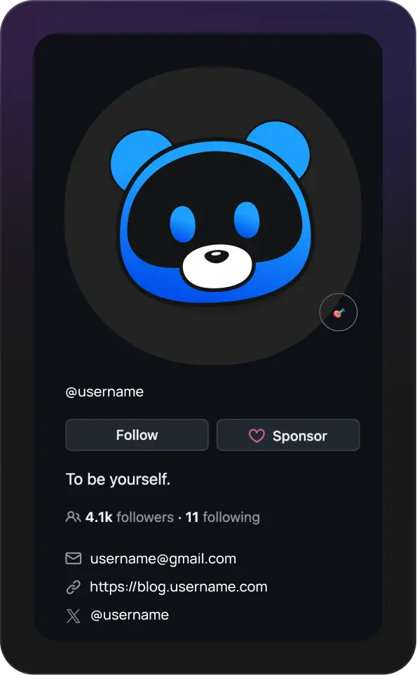 github username card - requestly api client