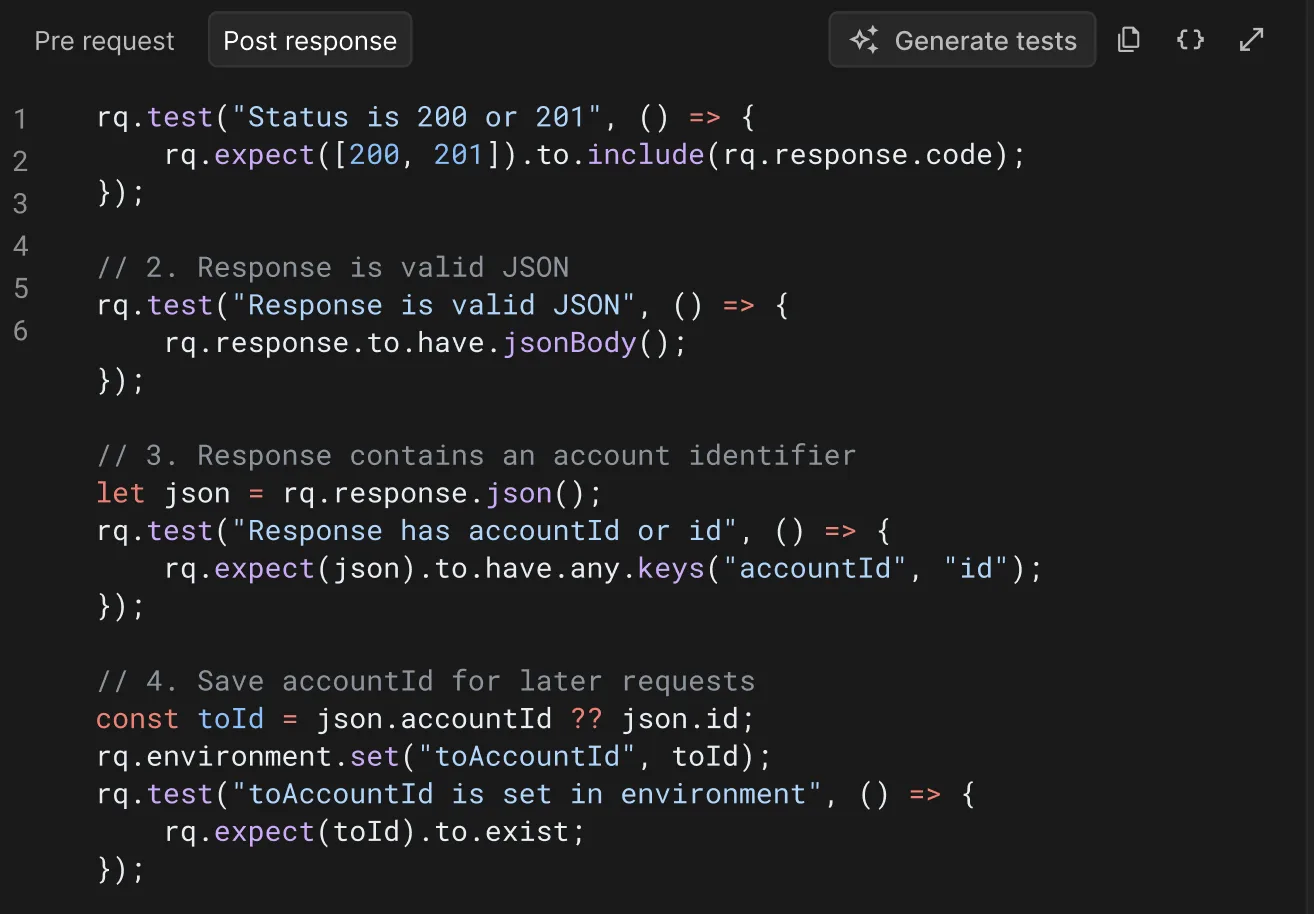 turn any api request into ready-to-run tests - requestly api client test authoring agent -turn any api request into ready-to-run tests