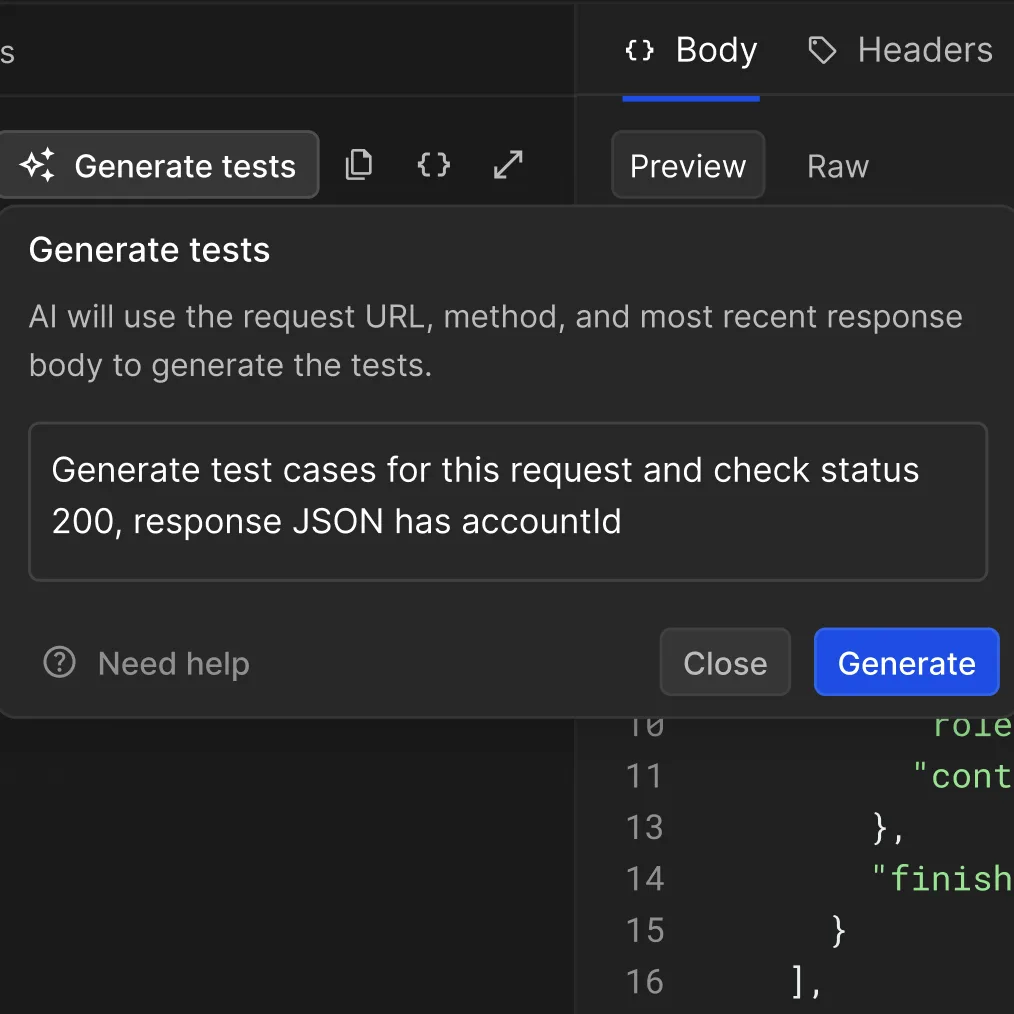 natural language instructions - requestly api client test authoring agent -natural language instructions