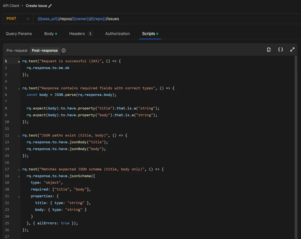 The updated tests - Requestly API Client The updated tests
